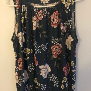 Floral sleeveless blouse